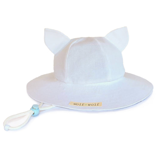 Wolfie WHITE Sunhat