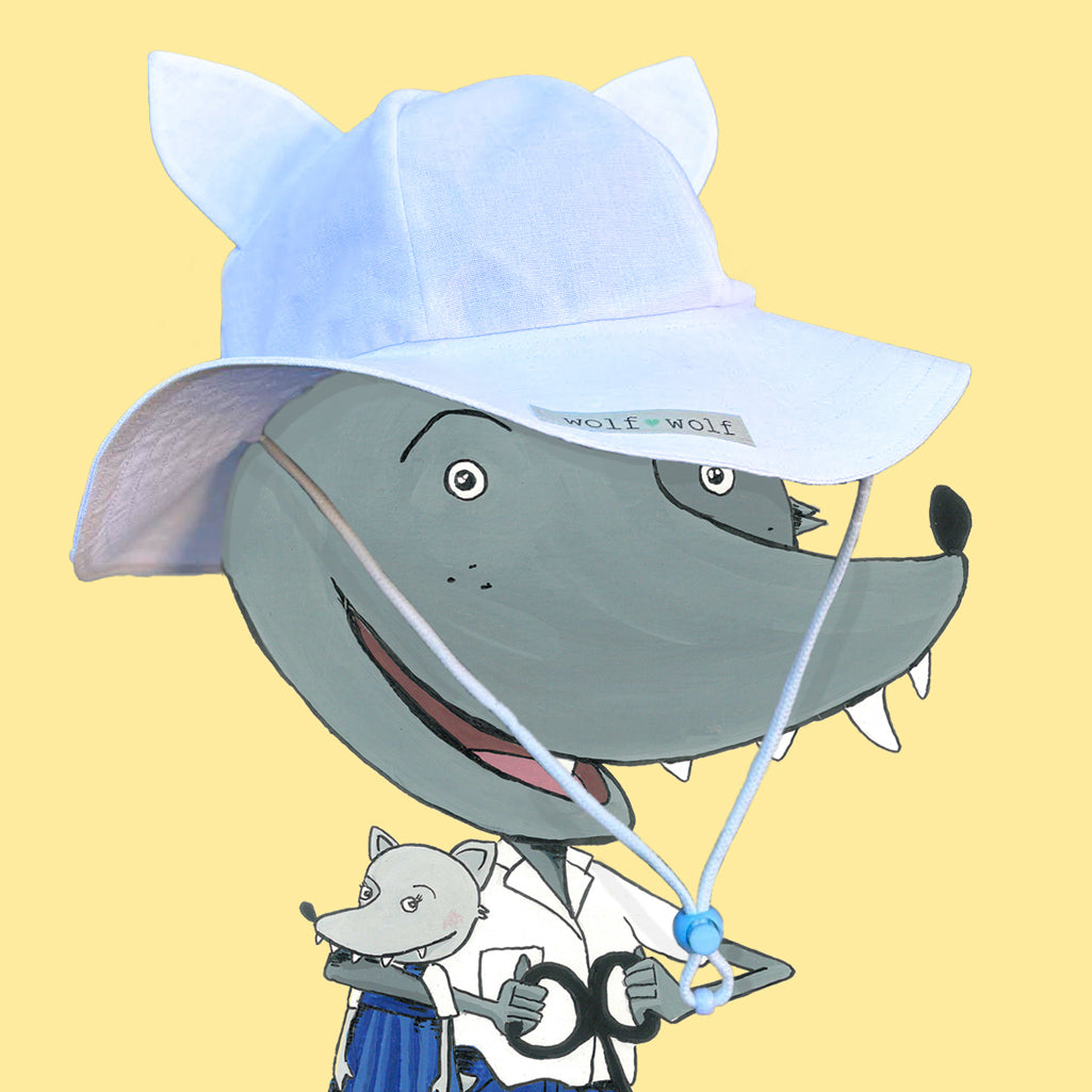 Wolfie WHITE Sunhat